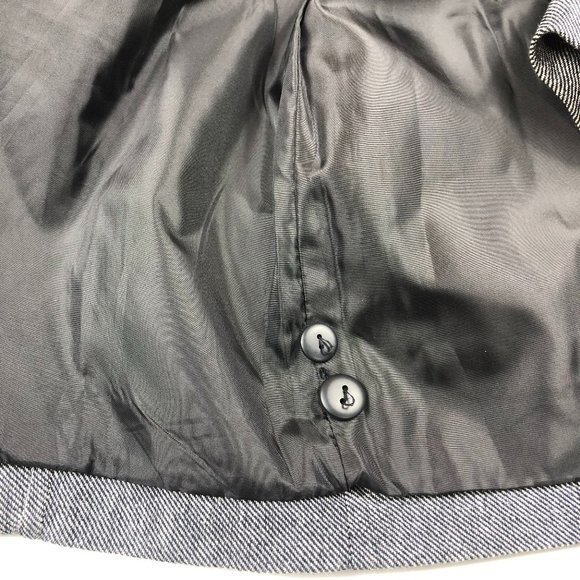 Dialogue Herringbone Linen Blend Oversized Jacket/Shacket Career Office Classic - Picture 8 of 11